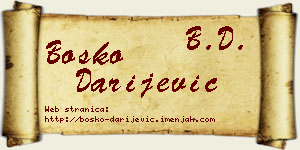 Boško Darijević vizit kartica